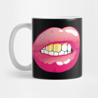 Mouth with golden teeth (for Face Mask) Mug